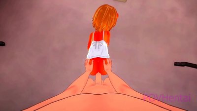 Elementarni plamen pošast dekle